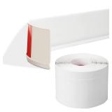 4inX40ft Self-Adhesive White PVC Baseboard