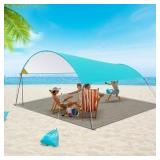 Beach Tent: UPF50+ Sun Shelter 10.5x10.5ft