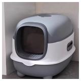 Artloge Oval Cat Litter Box w/ Scoop 13x22in