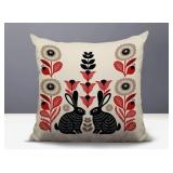 Lexa Rabbit Reversable Square Pillow 15x15in