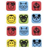 12pk Flipside Student Animal Whiteboard Eraser Set