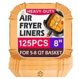 125ct Air Fryer Liners parchment Reluien 8in