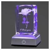 3D Rose Nightlight I Love You Gift 2.6x4.3in