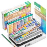 40pc Watercolor Paint, Pad, & Brush Set, Norberg