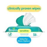 168ct Pampers Sensitive Baby Wipes Unscented