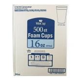 500ct White WinCup Foam Cups 16oz
