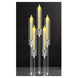 2pk 5 Head Acrylic Candle Holder 16x9.8in