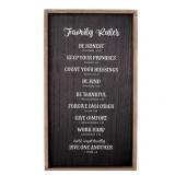 21x12in Family Rules Wall Plaque