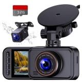 S60 Front & Rear Dash Cam w/32GB Card