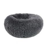 Round Plush Pet Bed, 23.6in