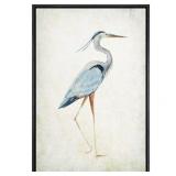 24x36in Framed Canvas Art - Heron