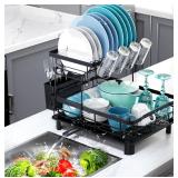 2-Tier Dish Drying Rack with Drain Board