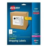 25pc Avery Shipping Labels 8.5x11in