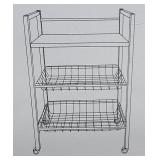 Rolling Kitchen Cart 28x18x12in