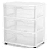 Sterilite 3-Drawer Storage Cart with Wheels
