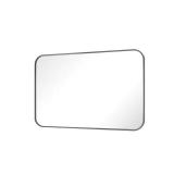 24x36in Rounded Mirror with Black Frame