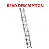 24 ft Aluminum Extension Ladder with 225 lb Load