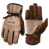 2pk L Leather Cowhide Work Gloves