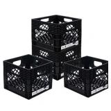 4pk Organize-It Milk Crate Heavy-Duty Box