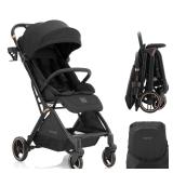 Gravity Folding Baby Stroller Black