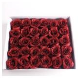 30ct Glitter Rose Heads (Red)