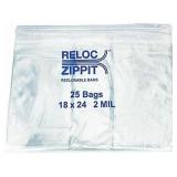 25ct Reclosable Poly Bag 2-MIL, 18x24in