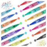 8ct Glitter Marker Pens 16 Colors
