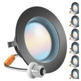 6pk Sunco Four Inch LED Can Lights 2700-5000K