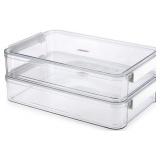 2pk Storage Bins, 13x9.25x2.75in