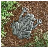 3pc Cast Iron Frog Stepping Stone for Garden Decor