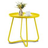 Outdoor Round Coffee Snack Table 18.9x18.9in