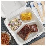 200ct EcoChoice Fiber Takeout Containers 9x9x3in