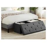 43x15in Folding Storage Ottoman Bench