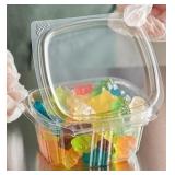 400ct Choice Clear PET Hinged Deli Container 6oz