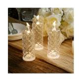 3pc Battery LED Candles 6 in