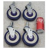 4pk Castor Wheels 6in