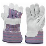 10pr Cowhide Leather Palm Gloves