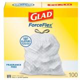 100ct Glad ForceFlex No Scent Trash Bags 13gal