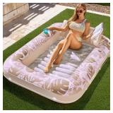 70x46in Inflatable Tanning Pool Lounger Float