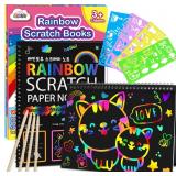 10pc ZMLM Rainbow Scratch Art Set