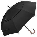 Wooden J-Handle Umbrella UV Protection 40' Branded
