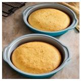 2ct Pampered Chef Round Cake Pan 9in