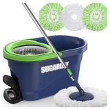 Sugarday Spin Mop & Bucket Set, Green