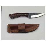 8.5in Knife with Full Tang & Leather sheath