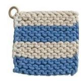 3pk Hazel Mazel Crotchet Pot Holders 8in