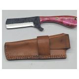8in Knife with Full Tang & Leather Sheath