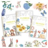 3pc Watercolor Workbook Set for Adults