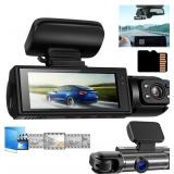 Dash Cam Front & Rear w/32GB SD