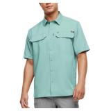 Mens L Eddie Bauer Short Sleeve Tech Shirt