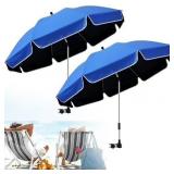 2ct Beach Umbrella w/Universal Clamp 48.8in